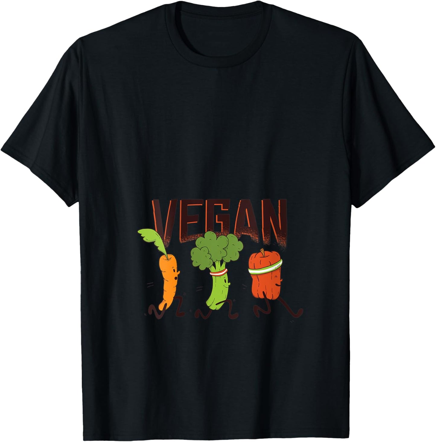 Vegan Runner V-Neck T-Shirt - T-Shirt | Black