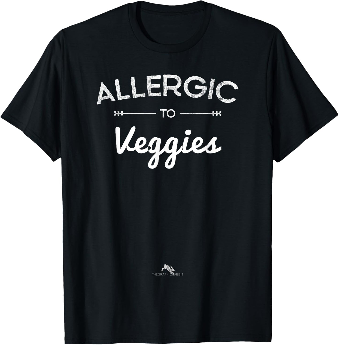 Allergic to Veggies for the Sarcastic Introvert T-Shirt - T-Shirt | Black
