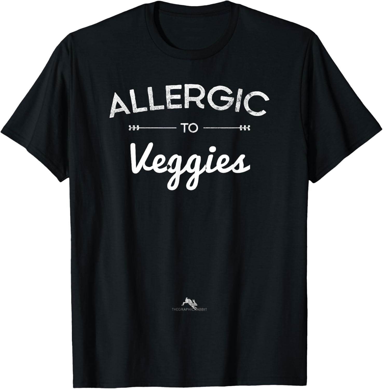 Allergic to Veggies for the Sarcastic Introvert T-Shirt - T-Shirt | Black