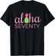 70th Birthday Aloha Beach Tropical Vacation Party Funny Gift Men Women T-Shirt - T-Shirt | Black