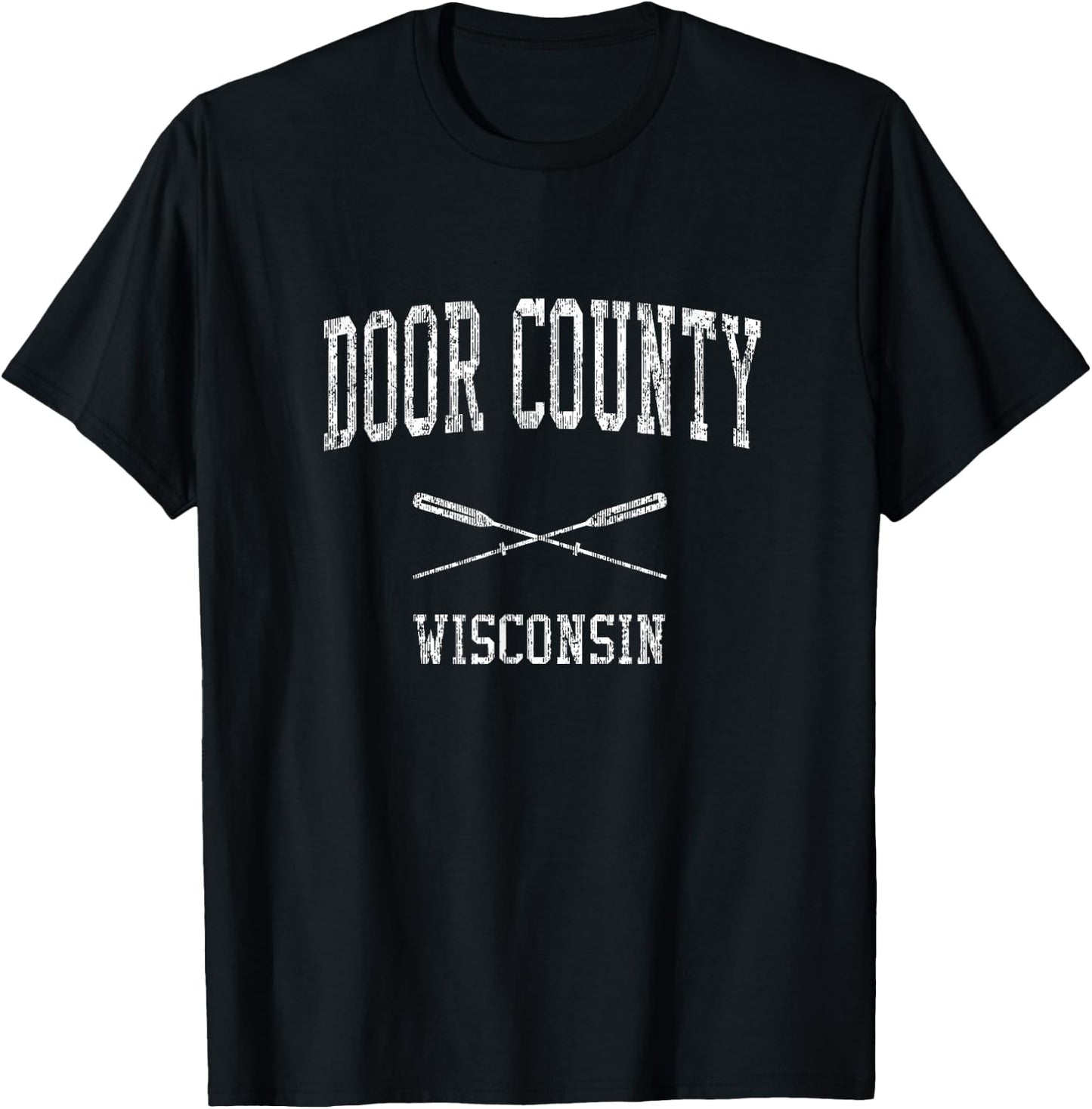 Door County Wisconsin WI Vintage Nautical Sports Design T-Shirt - T-Shirt | Black