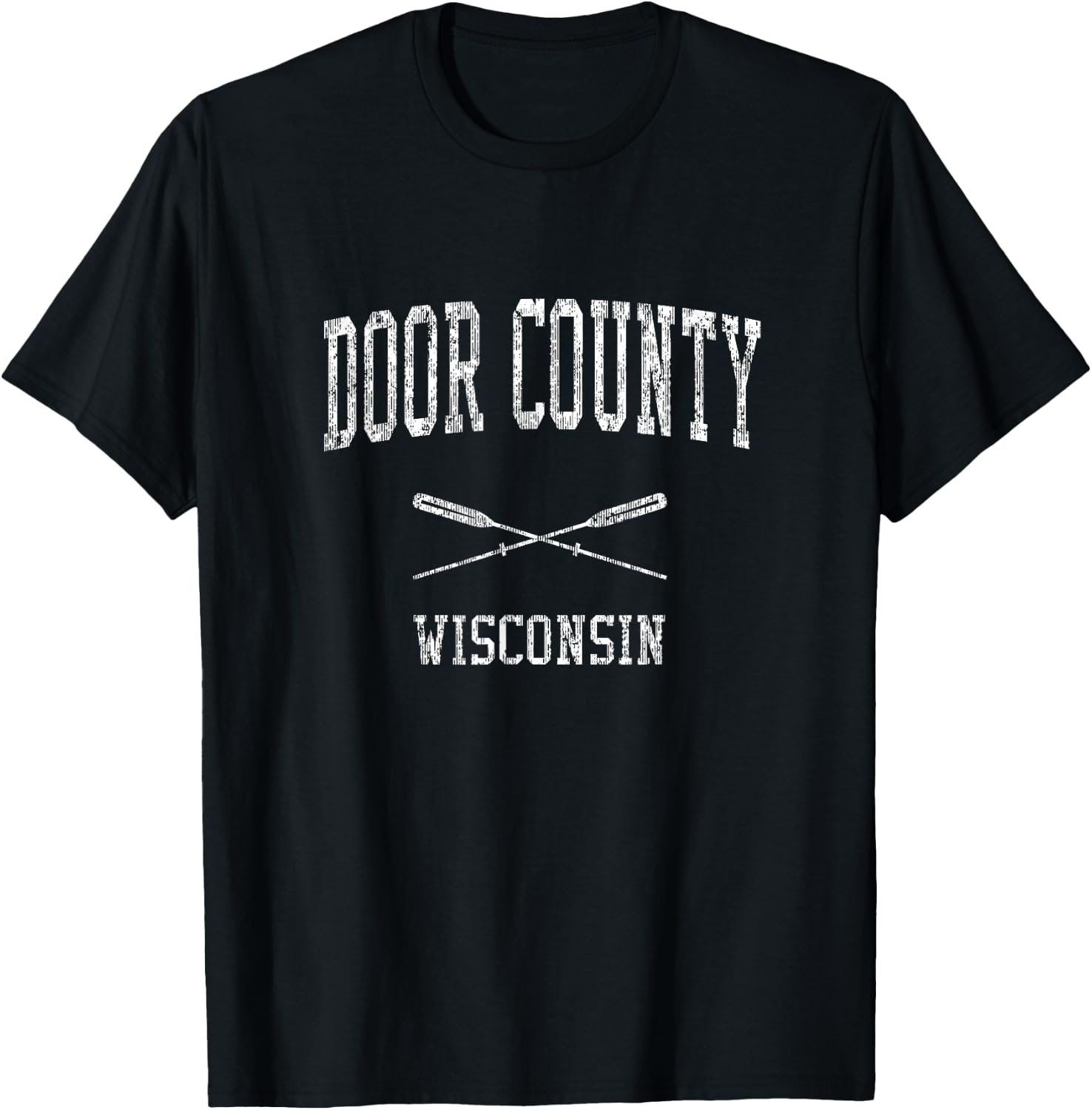 Door County Wisconsin WI Vintage Nautical Sports Design T-Shirt - T-Shirt | Black