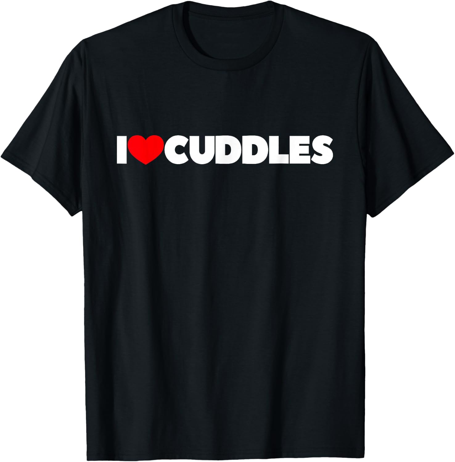 I Love (Heart) Cuddles T-Shirt - T-Shirt | Black
