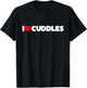 I Love (Heart) Cuddles T-Shirt - T-Shirt | Black