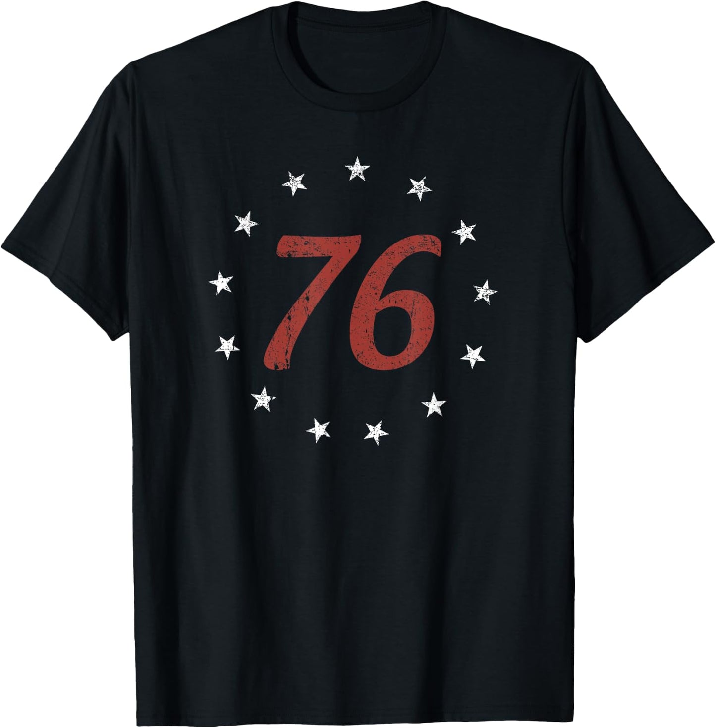 Retro 4th of July Independence Day The Spirit 76 T-Shirt - T-Shirt | Black