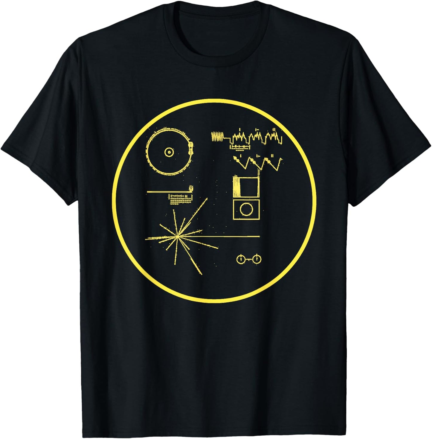 NASA Voyager Golden Record shirt T-Shirt - T-Shirt | Black