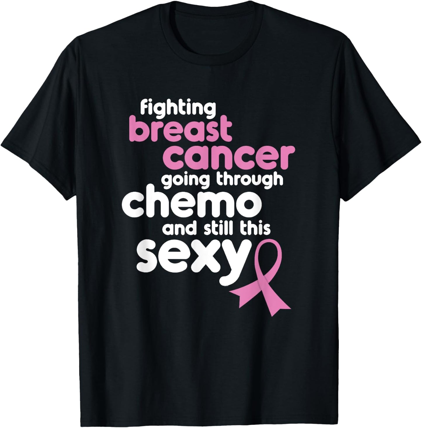 Fighting Breast Cancer Meme for Chemo Patients | Funny Gift T-Shirt - T-Shirt | Black