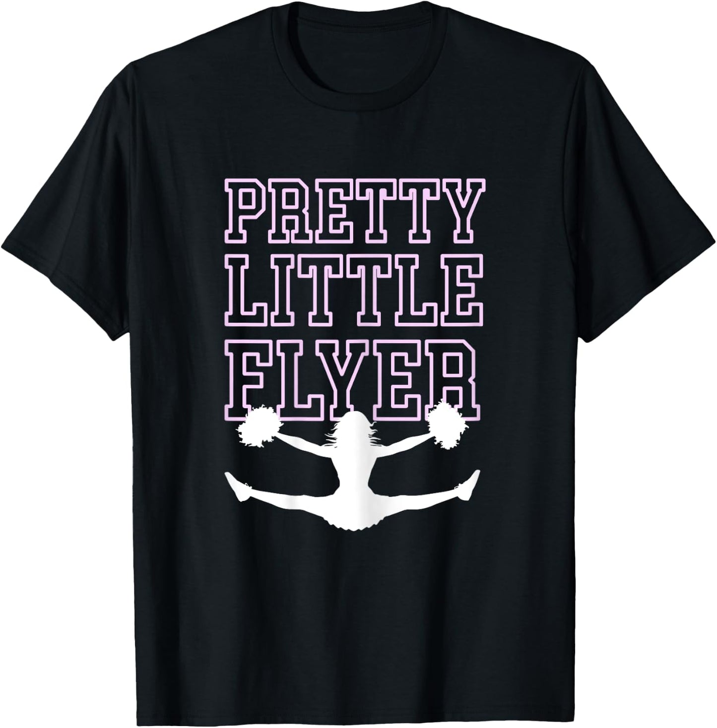Pretty Little Flyer Cheerleader T Shirt Cheer Team Mom Gift T-Shirt - T-Shirt | Black