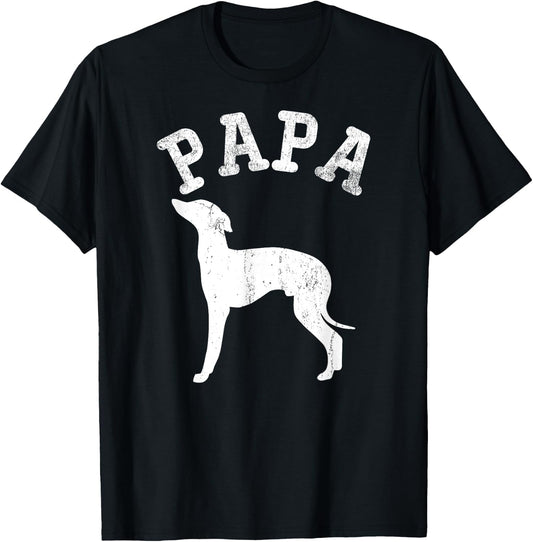 Papa ITALIAN GREYHOUND Funny Gifts For Dad T-Shirt - T-Shirt | Black