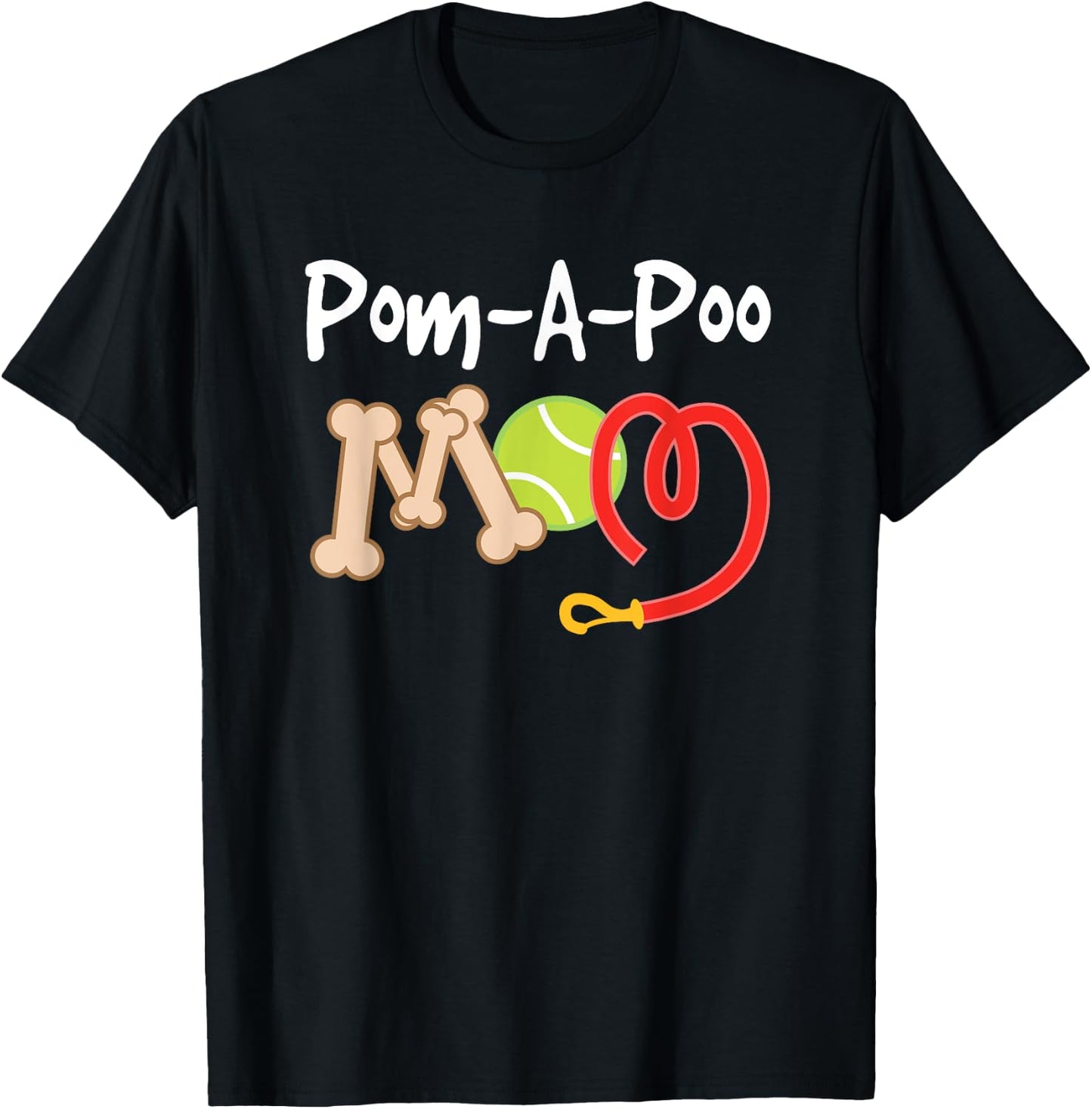 Pom-A-Poo Mom Mothers Day Pet Gift T-Shirt - T-Shirt | Black