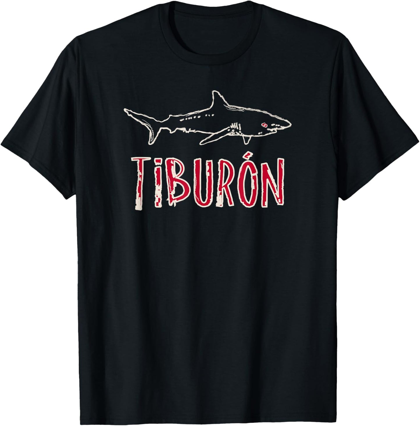 Speak More Spanish Tiburon Shark T-Shirt - T-Shirt | Black