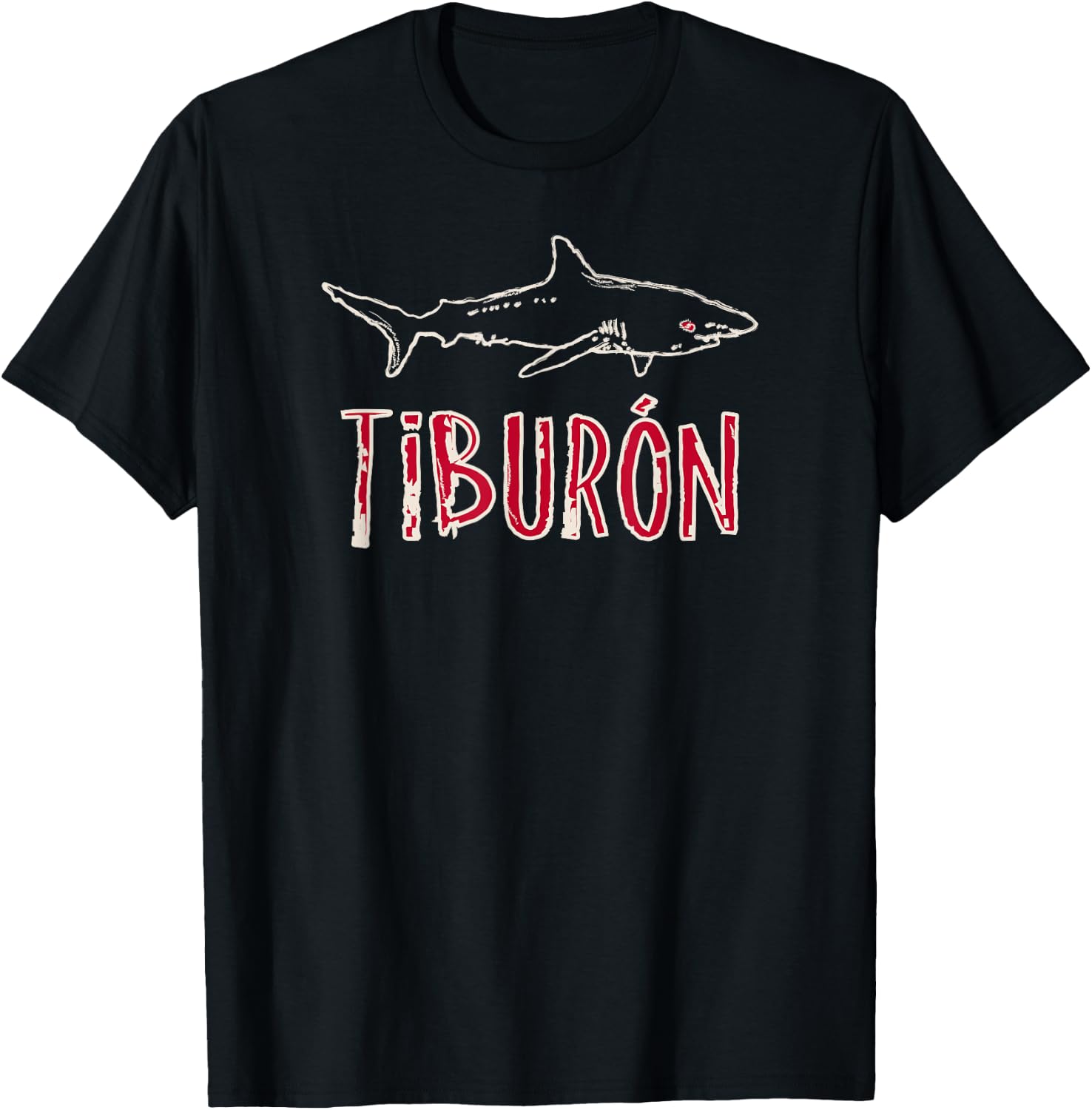Speak More Spanish Tiburon Shark T-Shirt - T-Shirt | Black
