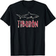 Speak More Spanish Tiburon Shark T-Shirt - T-Shirt | Black