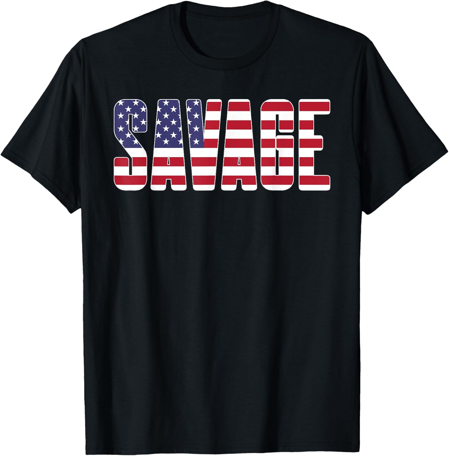 Savage - Awesome American Lifting USA Gym Strong T-Shirt - T-Shirt | Black