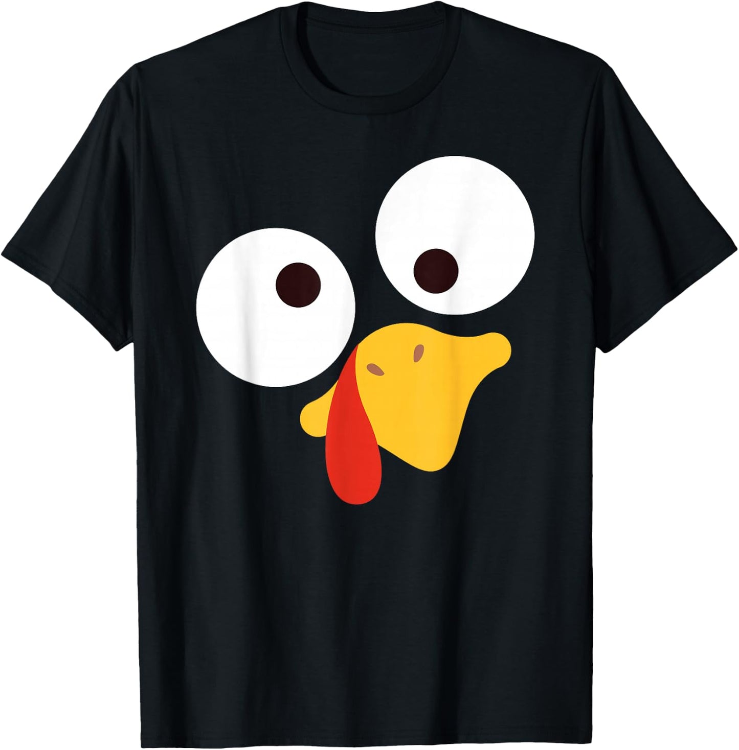 Turkey Face Pilgrim Costume Crazy Funny T-Shirt - T-Shirt | Black