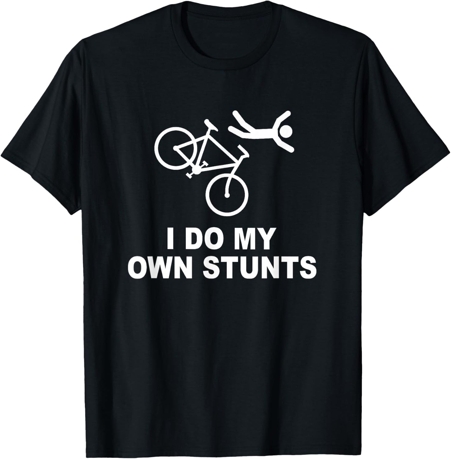 I do My own Stunts Bicycle T-Shirt - T-Shirt | Black