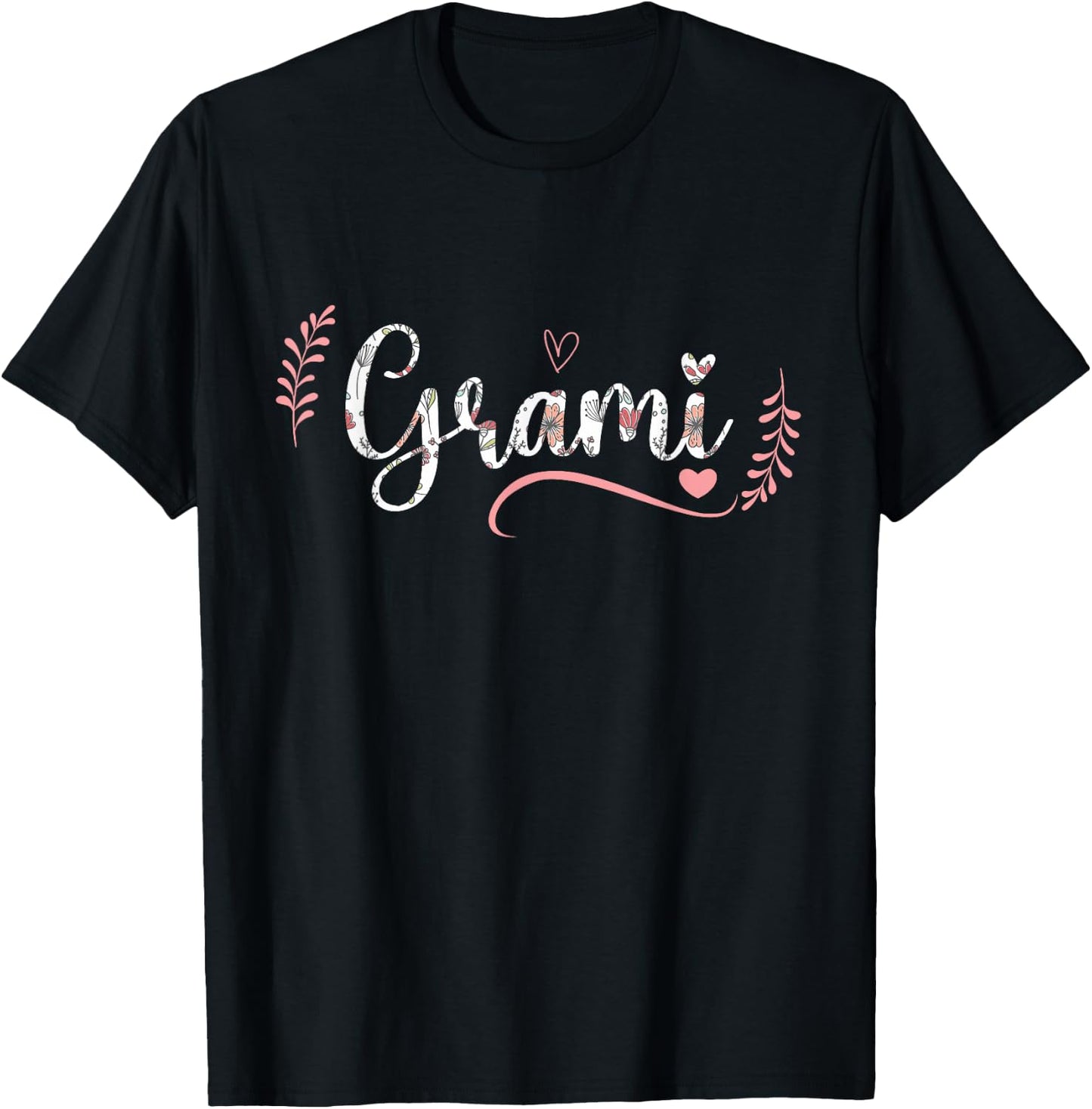 Grami Floral Grandma Christmas Mother's Day Grandparents T-Shirt - T-Shirt | Black