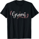 Grami Floral Grandma Christmas Mother's Day Grandparents T-Shirt - T-Shirt | Black