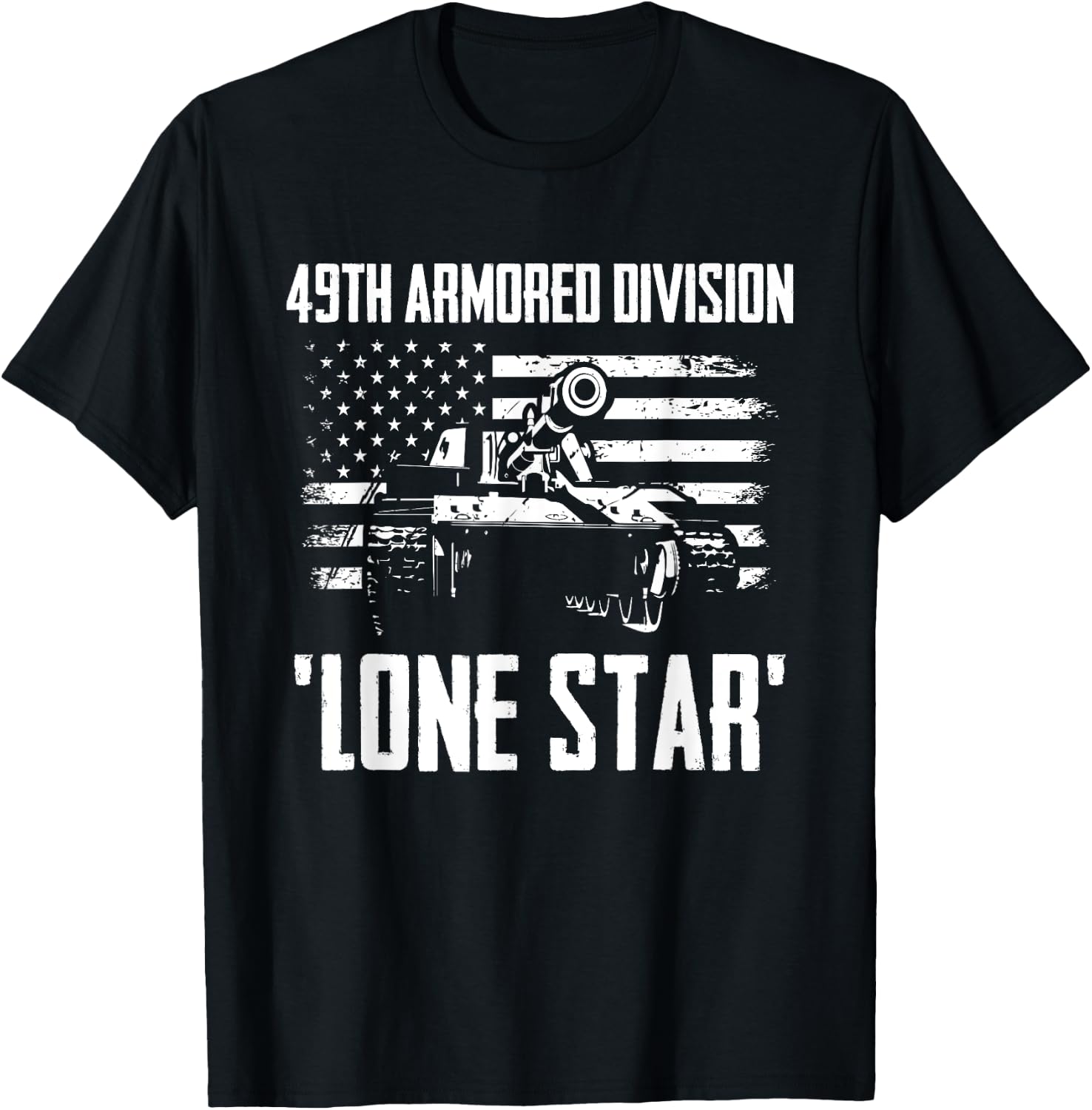 49th Armored Division Lone Star T-Shirt - T-Shirt | Black