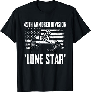 49th Armored Division Lone Star T-Shirt - T-Shirt | Black