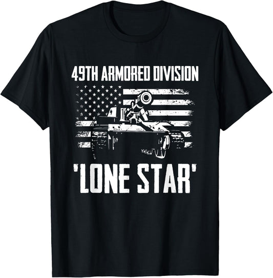 49th Armored Division Lone Star T-Shirt - T-Shirt | Black
