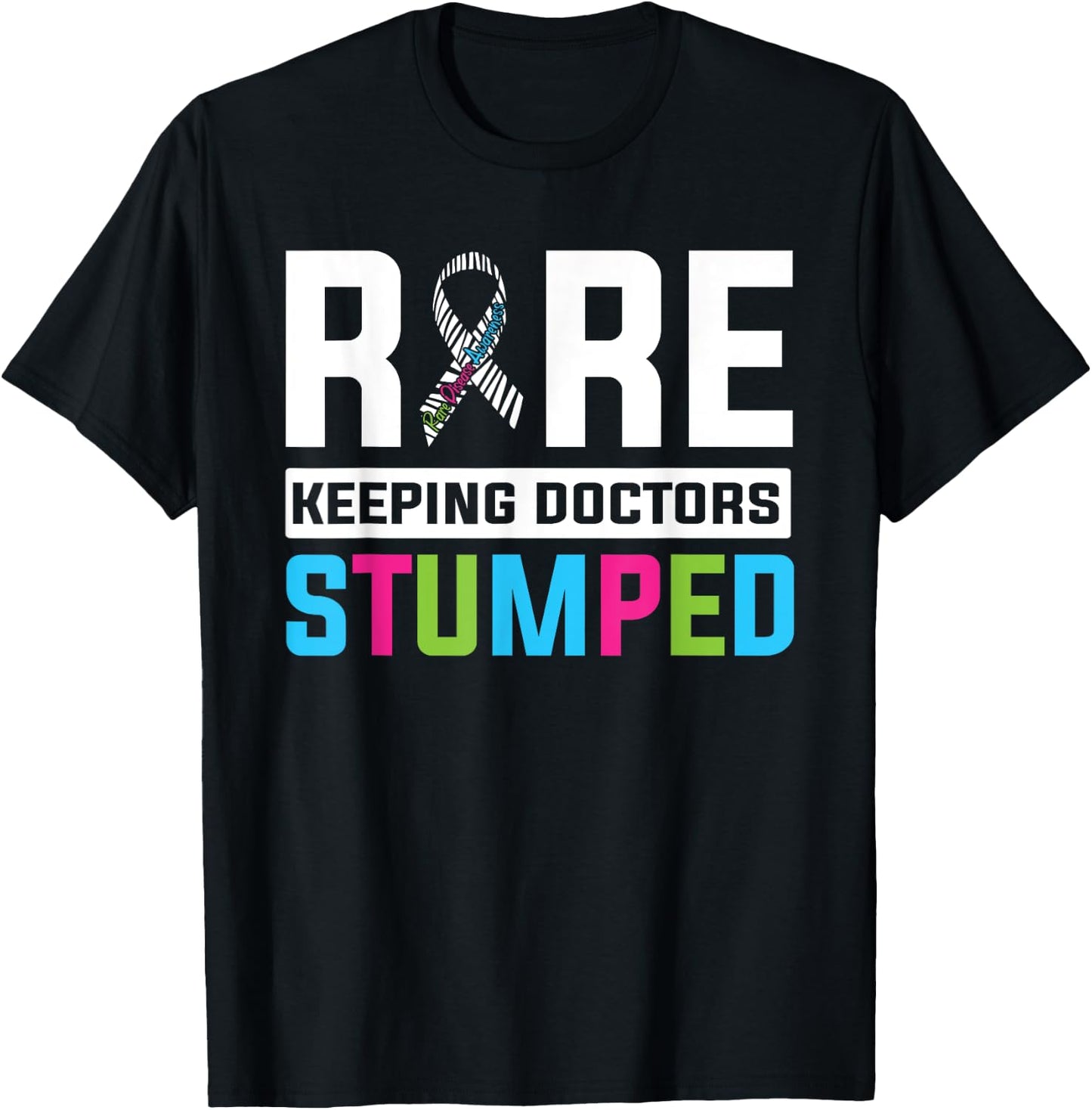 Rare Disease Awareness Day 2025 Rare Genes Zebra Ribbon T-Shirt - T-Shirt | Black