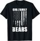 Cherokee Bluff Bears God. Family. Vintage USA Flag T-Shirt - T-Shirt | Black