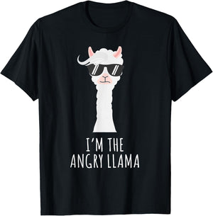 Llama Angry Shirts Funny No Prob Llama Lover T-Shirt - T-Shirt | Black