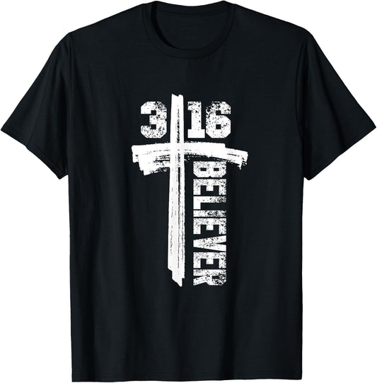 John 3:16 "I'm a Believer" Christian Gear & Apparel T-Shirt - T-Shirt | Black