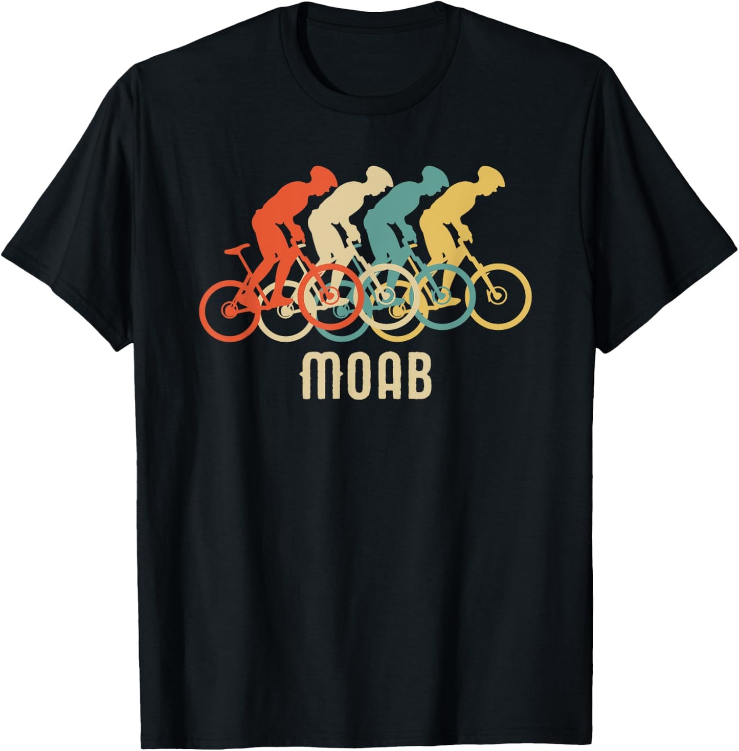 Retro Vintage Bike Moab T Shirt T-Shirt - T-Shirt | Black