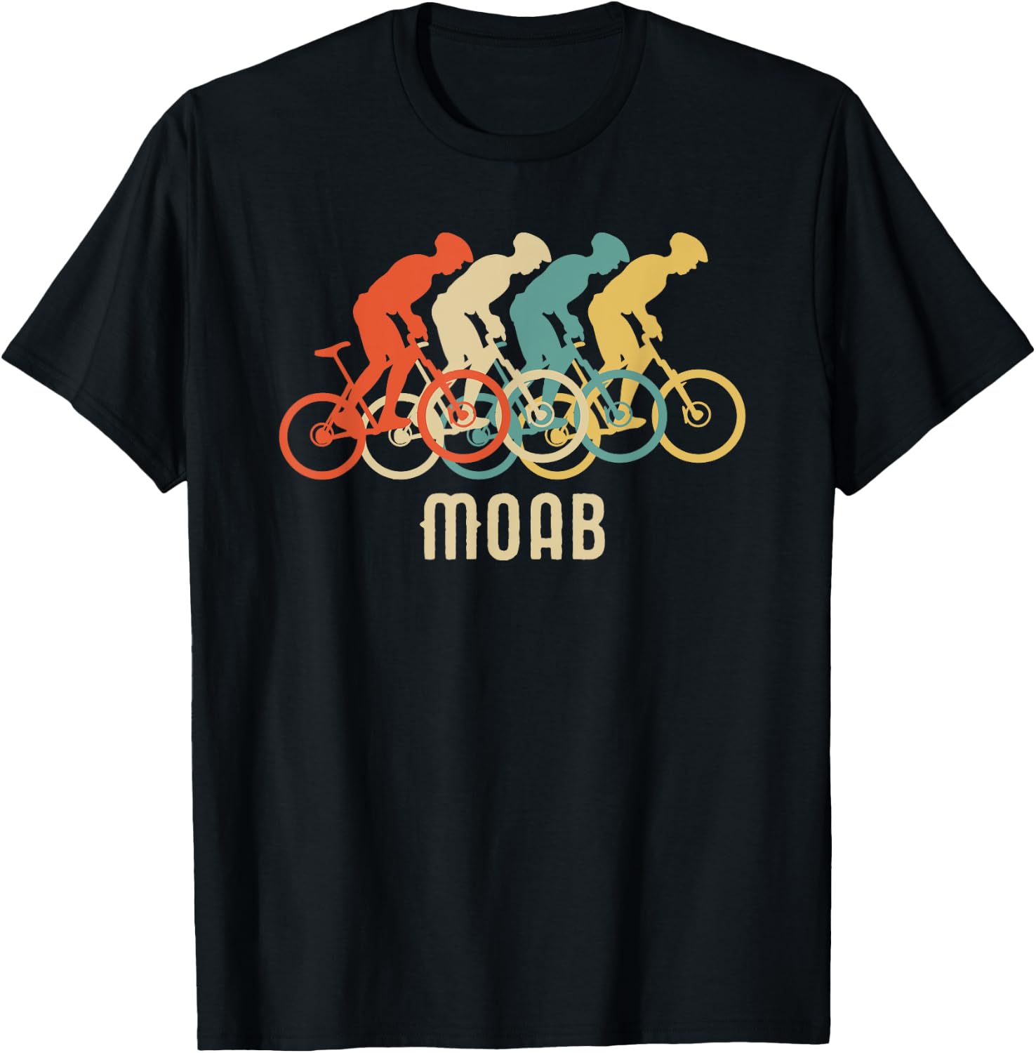 Retro Vintage Bike Moab T Shirt T-Shirt - T-Shirt | Black