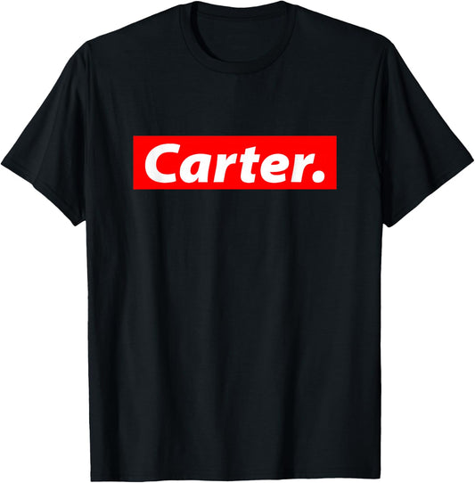 Carter Name Streetwear Halloween Costume For Named Carter T-Shirt - T-Shirt | Black