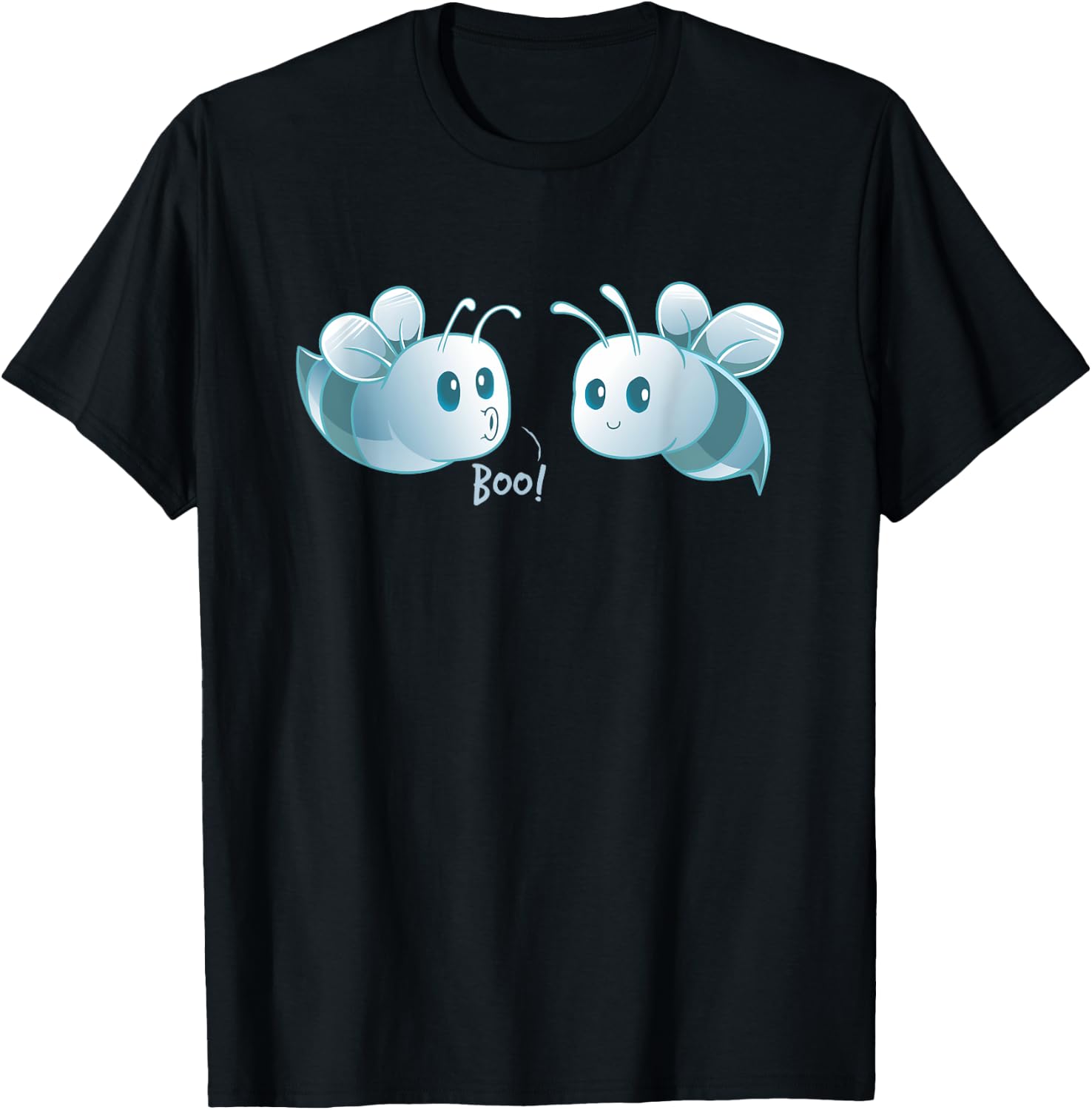 Boo Bees Ghost Women Boobs Beekeeper Bee Lover Halloween T-Shirt - T-Shirt | Black