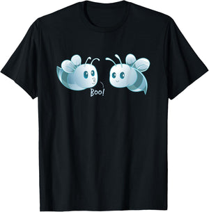 Boo Bees Ghost Women Boobs Beekeeper Bee Lover Halloween T-Shirt - T-Shirt | Black