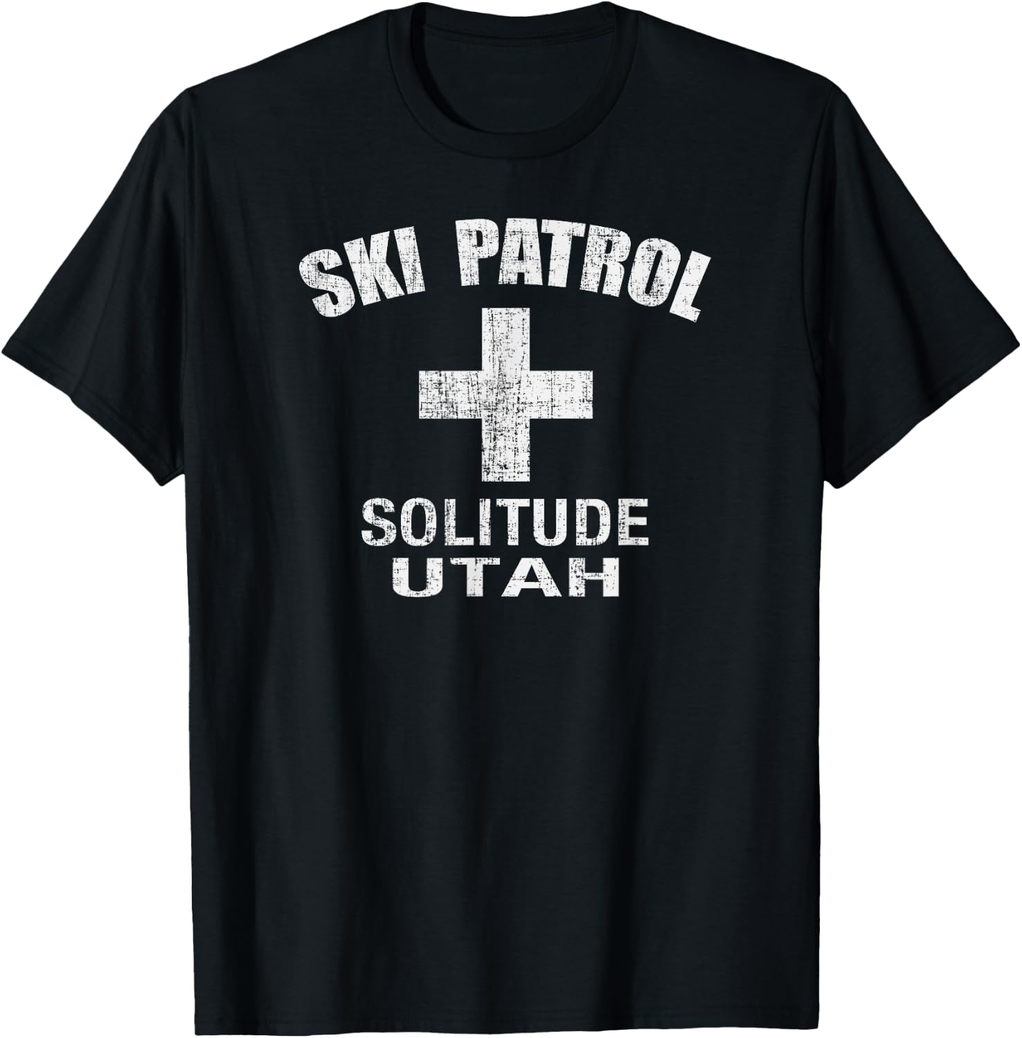 Retro Official Solitude UT Ski Patrol T-Shirt - T-Shirt | Black
