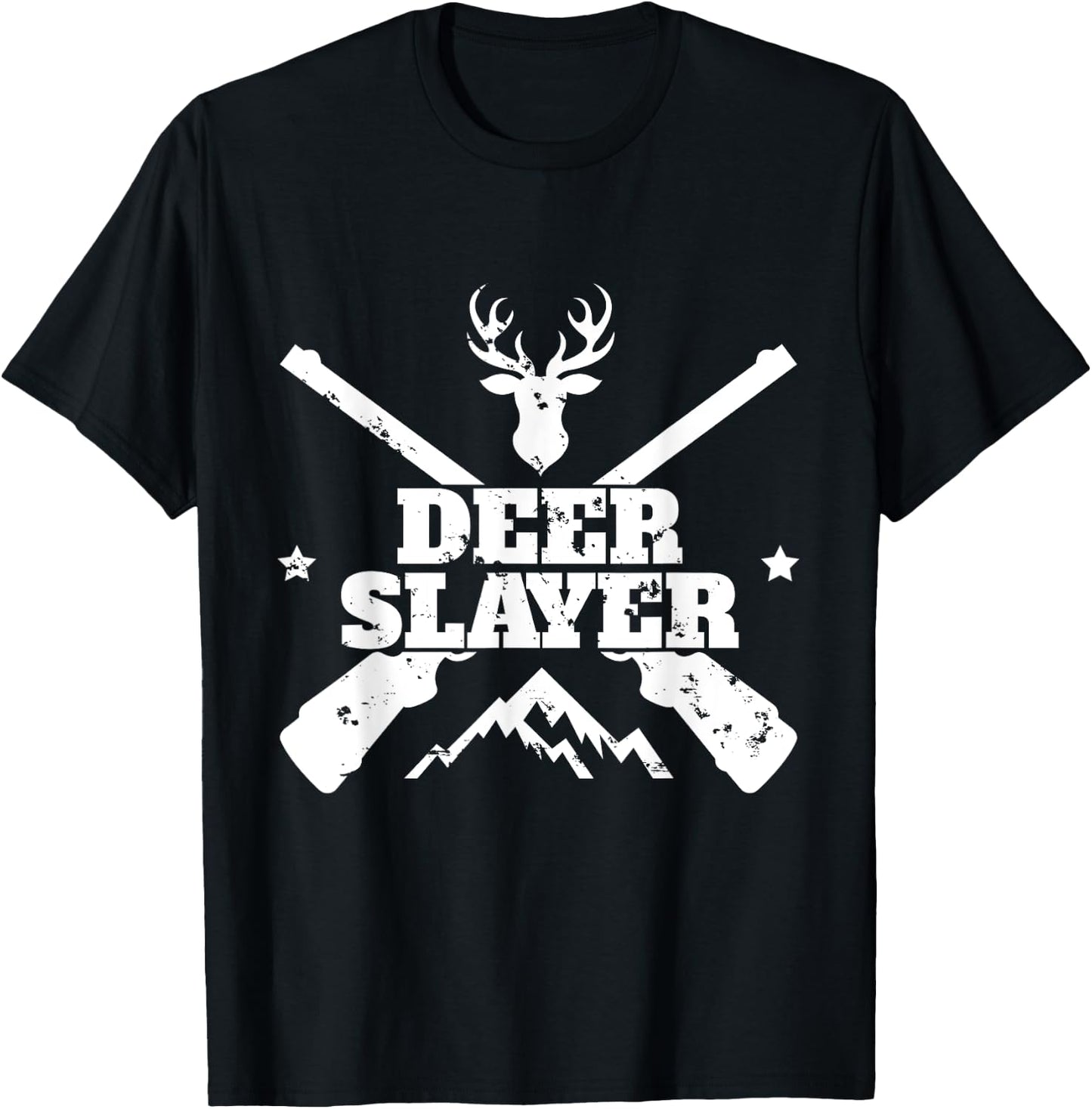 Deer Hunter Slayer Hunting Buck Sportsman T shirt T-Shirt - T-Shirt | Black
