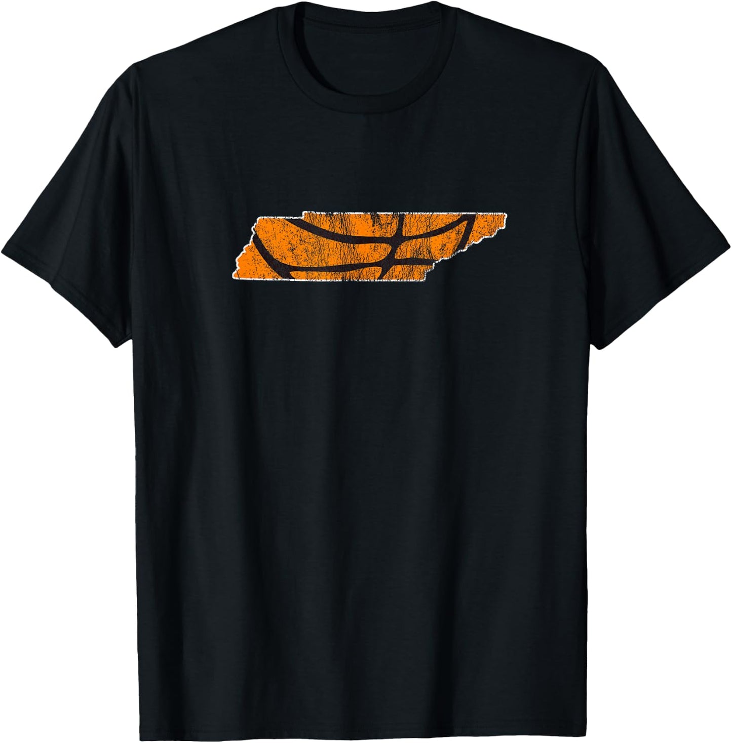 Tennessee Sports Fan Basketball In Knoxville State Outline T-Shirt - T-Shirt | Black
