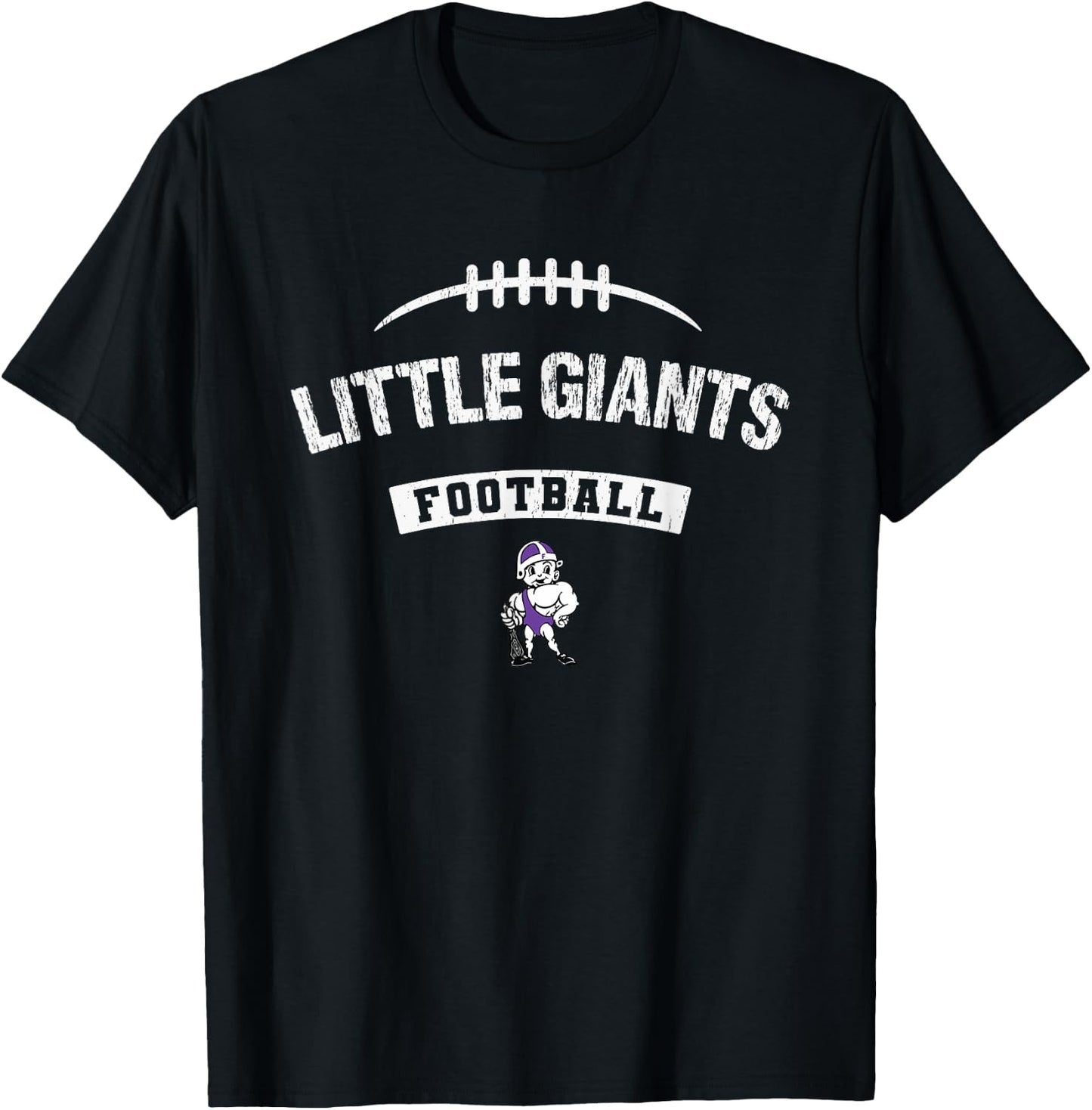 Logo Football Distressed HS T-Shirt - T-Shirt | Black