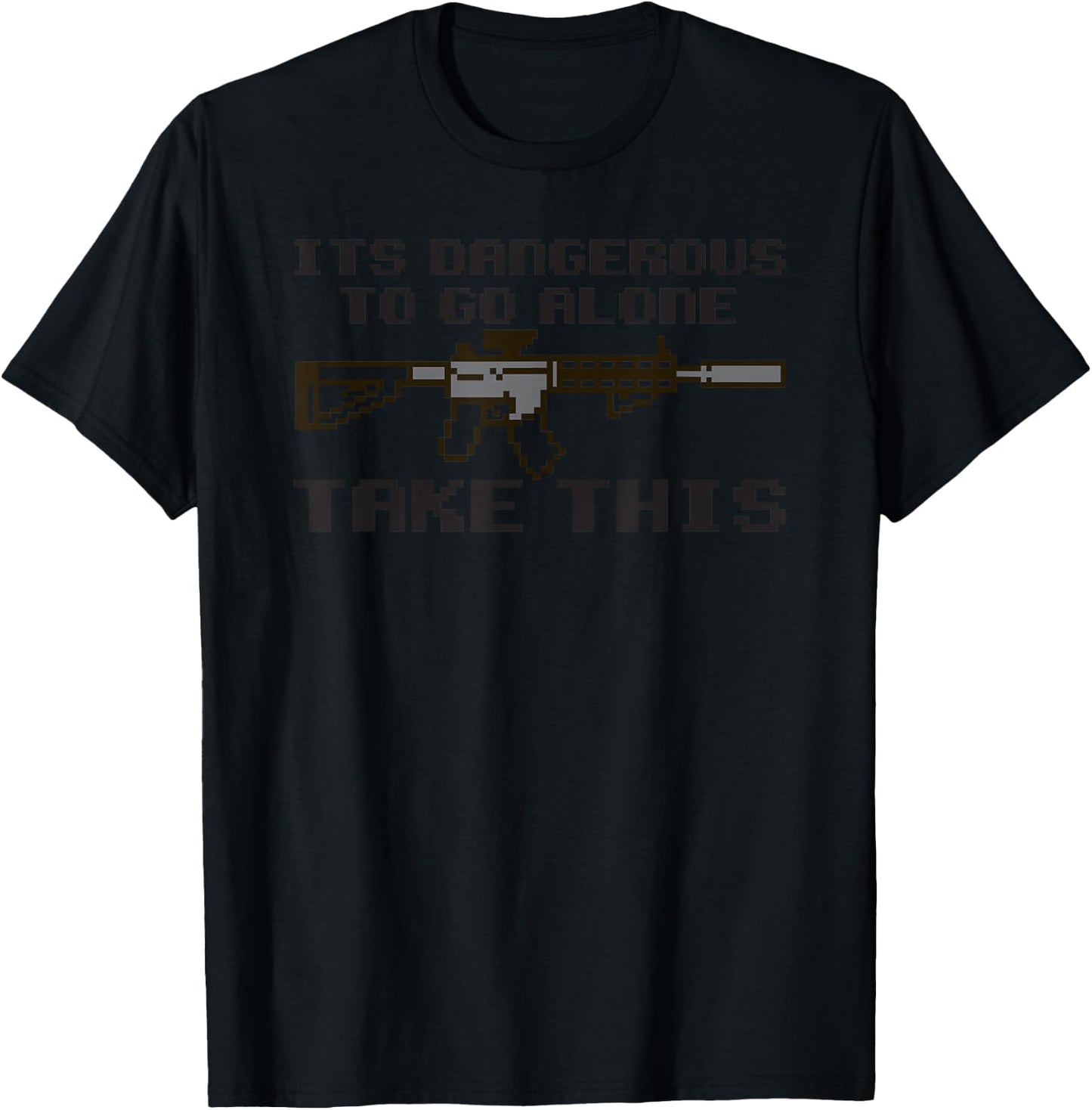 Patriot Patch Co - It's Dangerous To Go Alone M4 T-Shirt - T-Shirt | Black