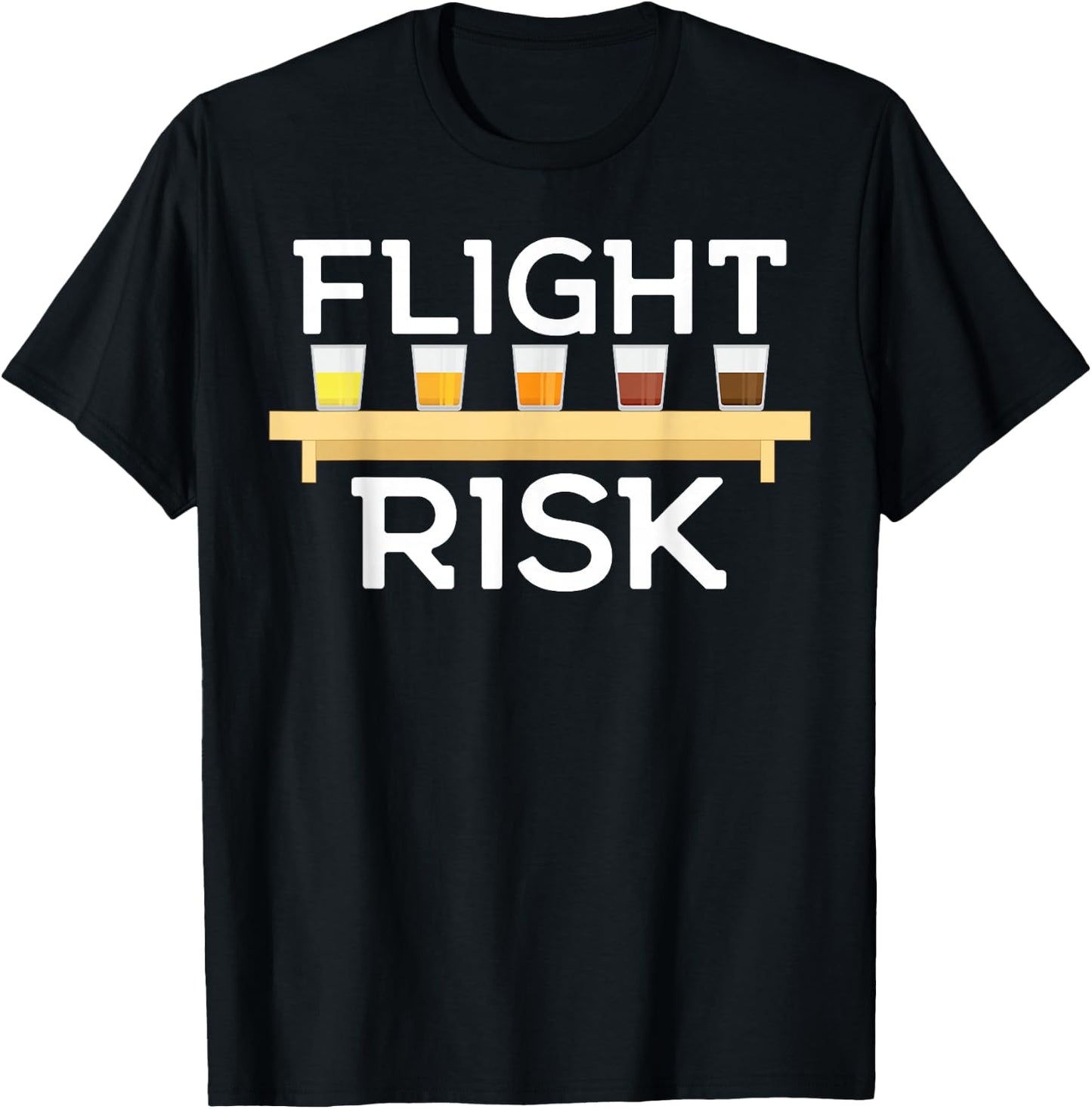 Flight Risk FOMO Beer Tasting Sample Lager IPA Amber Porter T-Shirt - T-Shirt | Black