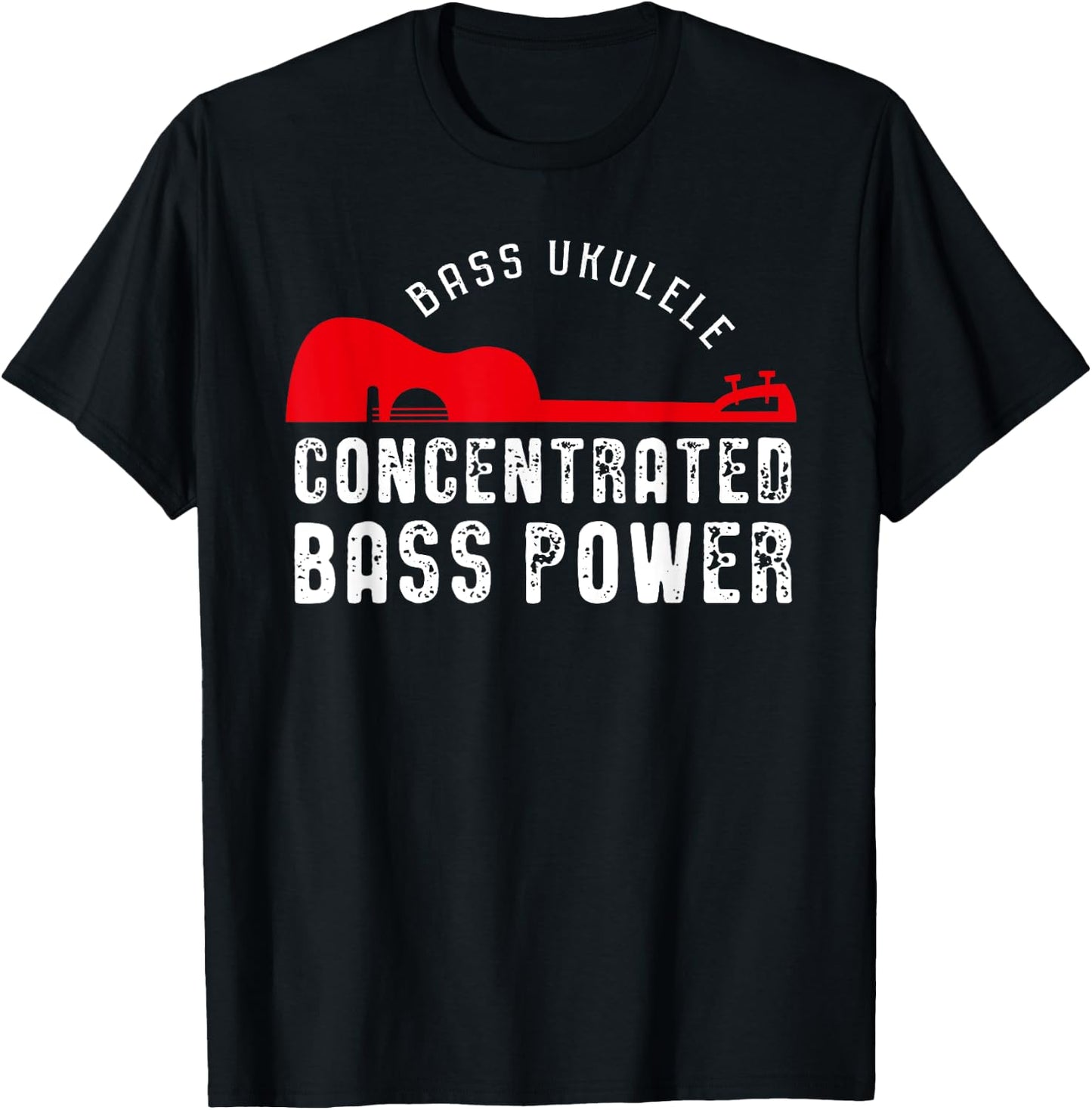 Bass Ukulele - Concentrated Bass Power Gift T-Shirt - T-Shirt | Black
