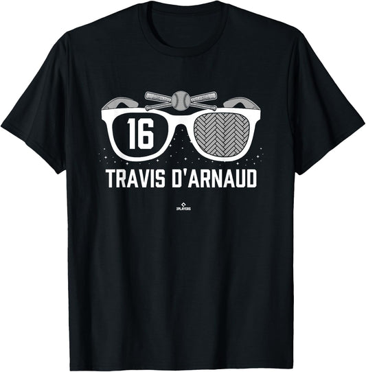 American Glasses Travis d'Arnaud Atlanta Baseball MLBPA T-Shirt - T-Shirt | Black