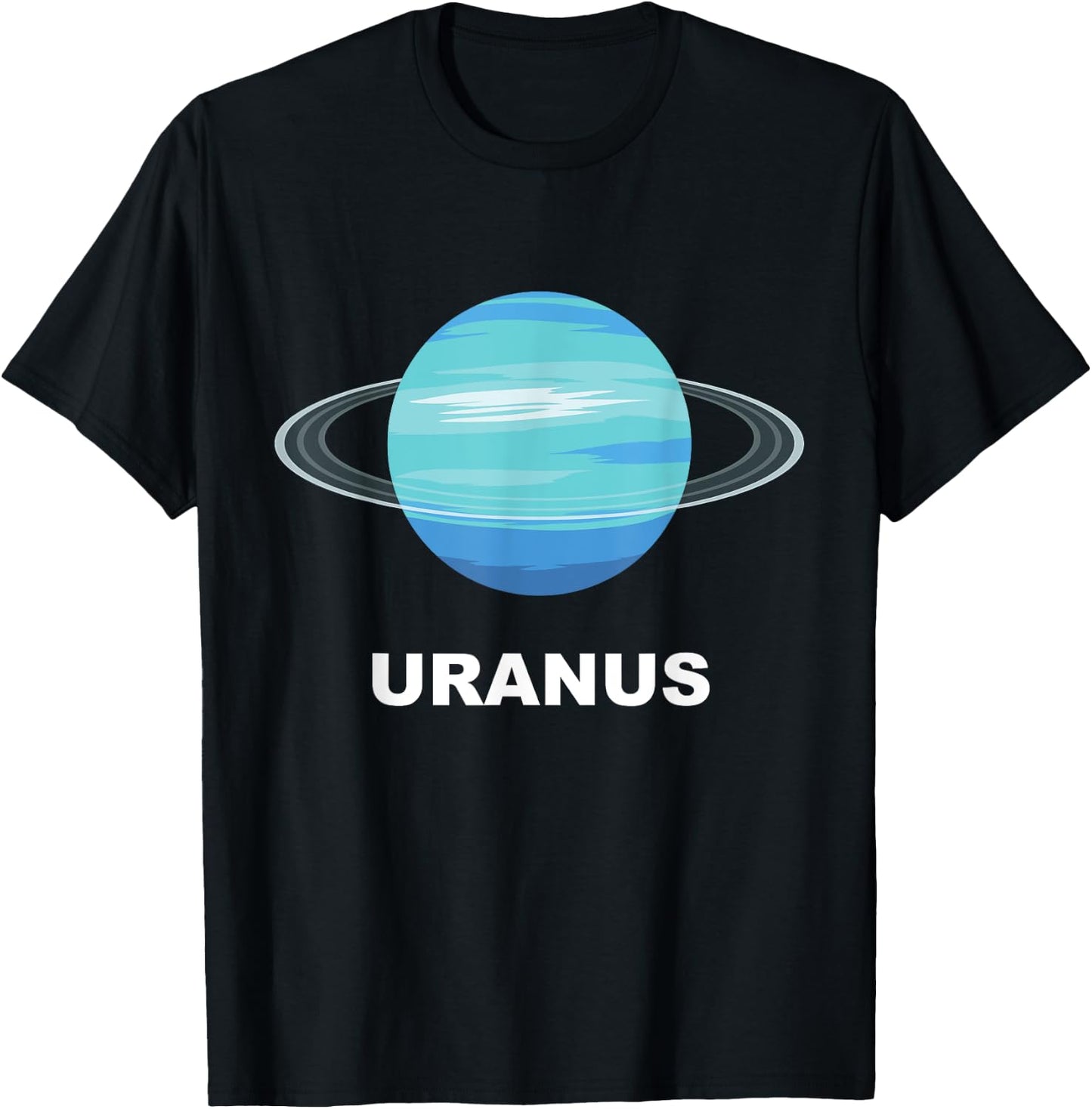 Solar System Group Costumes - Giant Planet Uranus Costume T-Shirt - T-Shirt | Black