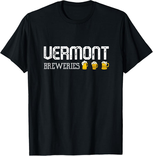 State Vermont Breweries Craft Beer- I LoVermont Vermont Beer T-Shirt - T-Shirt | Black