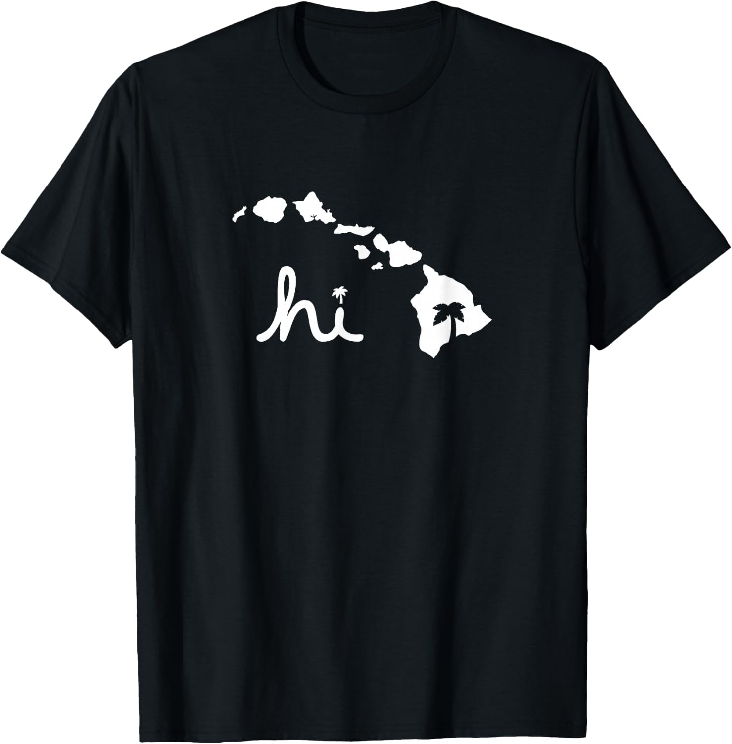 Hi Hawaiian Islands T-Shirt_ T-Shirt - T-Shirt | Black