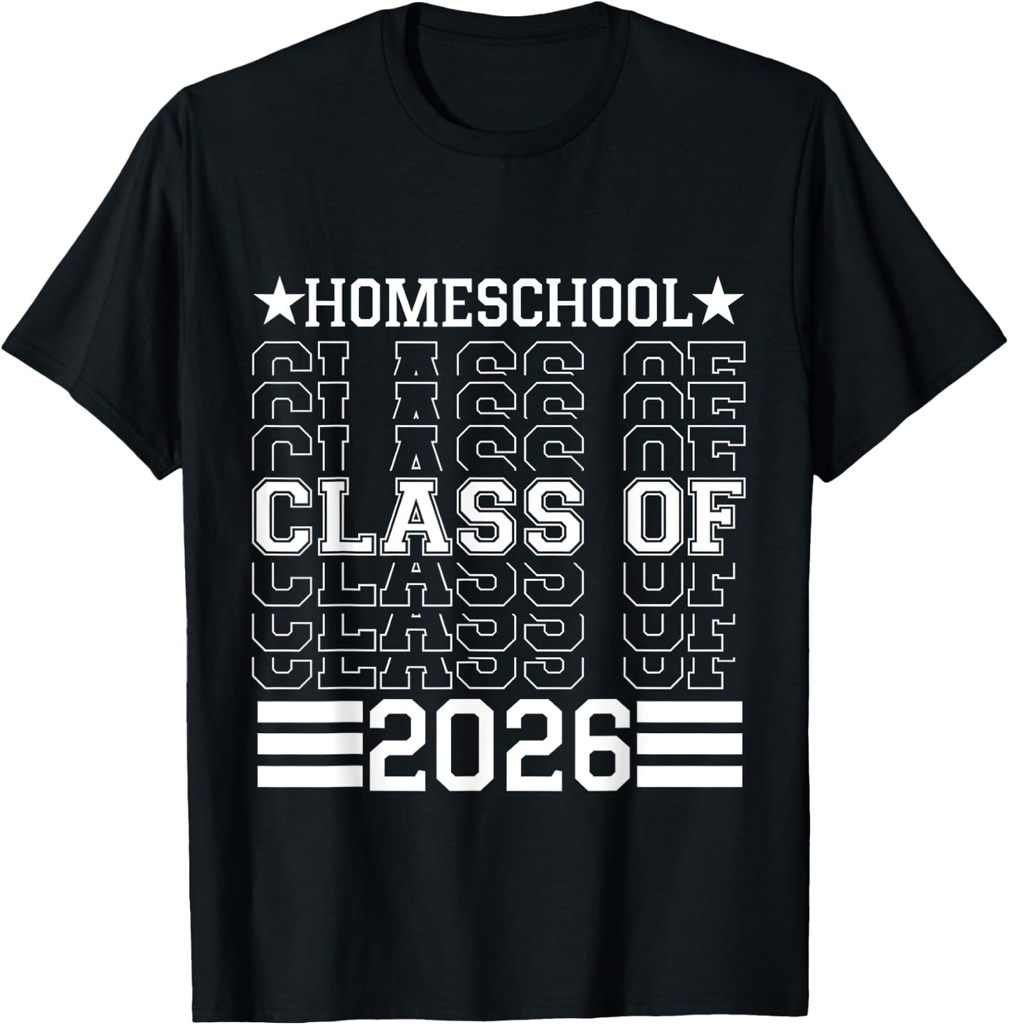 Homeschool Class Of 2026 Senior Graduation T-Shirt - T-Shirt | Black