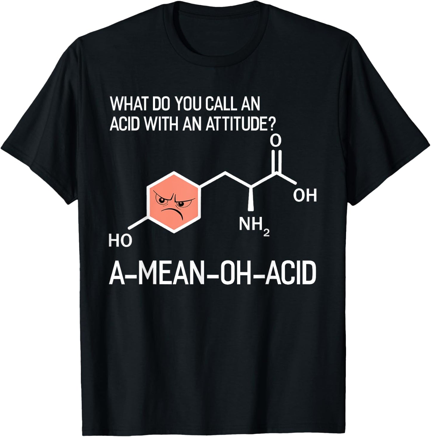 Humor Nerdy Chemistry Gifts-Amino Acid Men T-Shirt - T-Shirt | Black