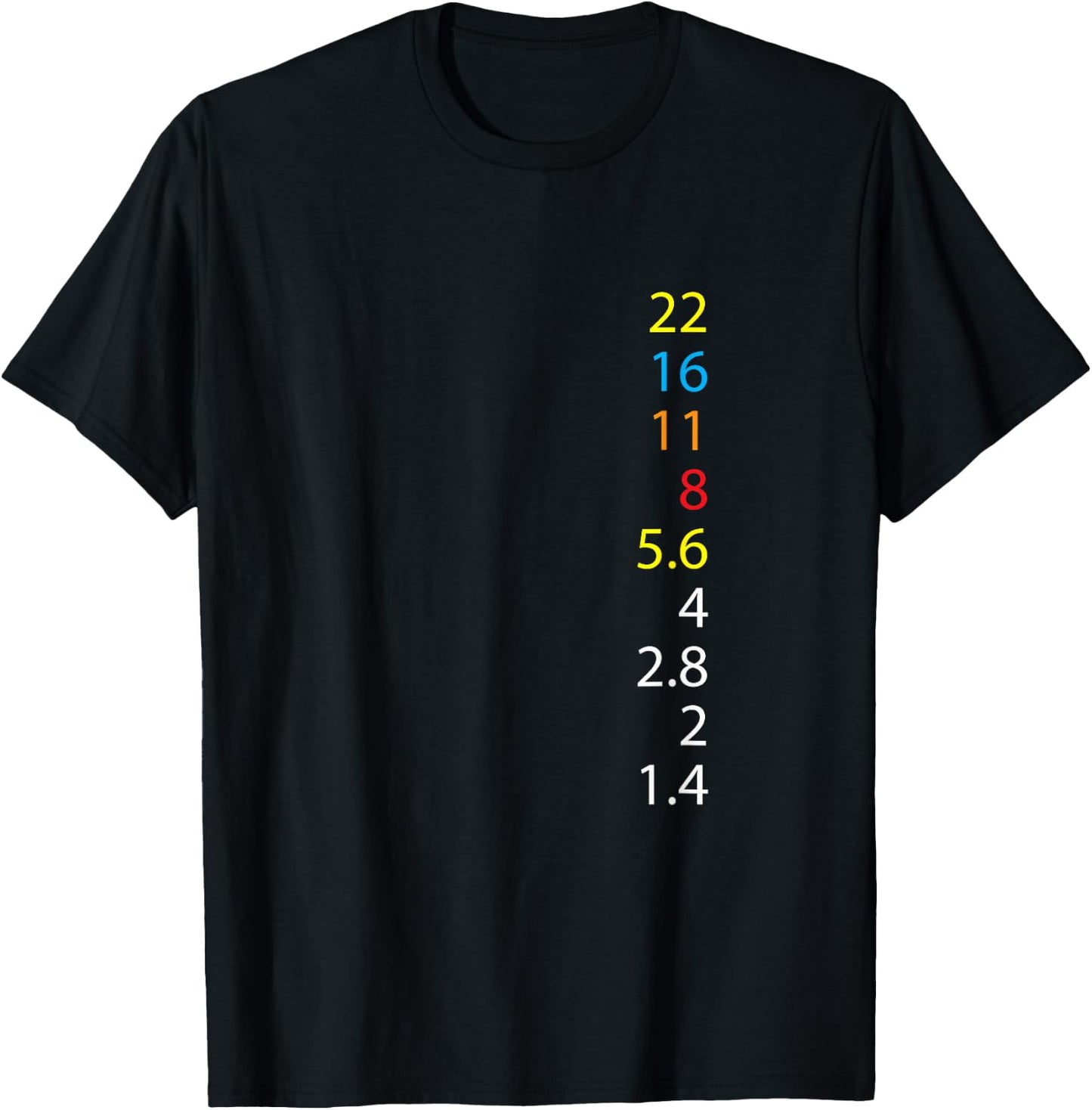 Photography Shirt F-Number Aperture Value Camera Gift T-Shirt - T-Shirt | Black