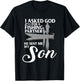 I Asked God For My Fishing Partner Father Son T-Shirt - T-Shirt | Black