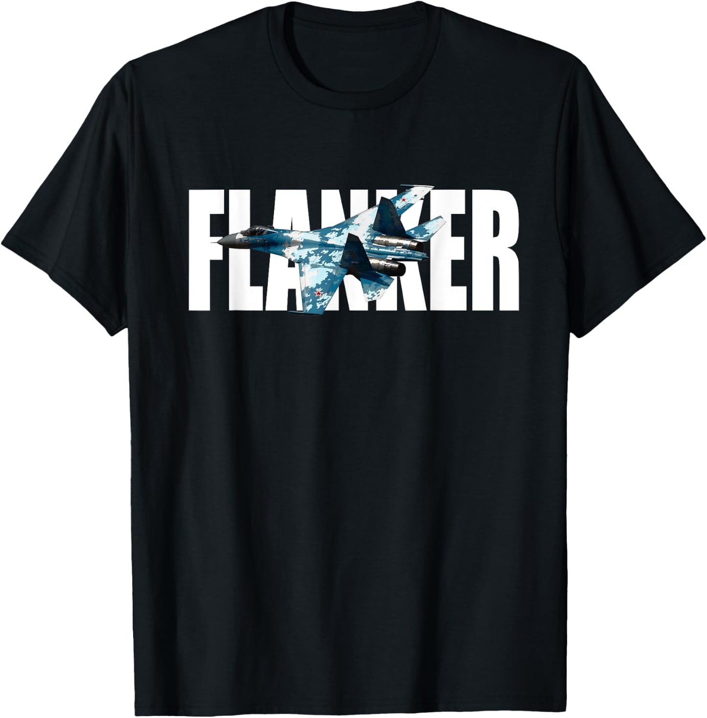 USSR Russian Su-27 SU27 Flanker Fighter Tarpaulin T-Shirt - T-Shirt | Black